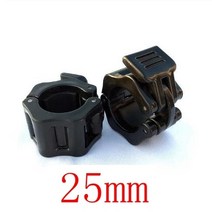 역도 바벨 역도스트랩1쌍 Spinlock Collars 바벨 칼라 잠금 Dumbell 클립 클램프 무게 리프팅 바 체육관 덤, 02 YD17-25mm black-2PCS
