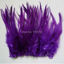공예용깃털 펜 먼지털이 꿩 수탉 깃털 4-6 "/ 10-15Cm 천연 닭 염색 공예 DIY 쥬얼리 귀걸이, 07 Purple