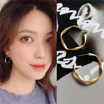 오노마 오노마 ONM 실버925 골드 웨이브 패션 링 귀걸이 이어링 (9592949)