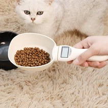 강아지 고양이 계량저울 사료스쿱 사료계량 스푼저울, 상세 참조