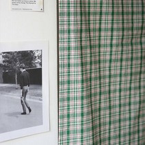 아트박스/메종드룸룸 노팅힐 홀리그린 체크 가리개커튼(롱바란스) M