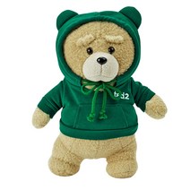 19곰 테드 영화 캐릭터 봉제 인형 대형 50cm 애착 곰인형 캐릭터인형, 테드2(후드) 그린 50cm 대형