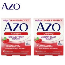 아조 Azo 유리네리 트랙 헬스 파크랜 크랜베리 50정 비타민c 아스코르빈산 2개