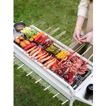 조립식 화로대 바베큐그릴 캠핑 숯불 화로 가정용 야외 불판, 2