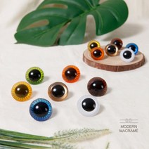 인형눈 16mm부터 28mm까지 7컬러 나사형 인형눈알 마크라메 재료, 화이트(24mm)