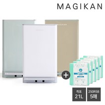 매직캔 [세트] 히포 21L+리필5롤 (화이트/베이지/세이지/레드) 기본리필장착 1년 사용가능 냄새차단 휴지통 옵션, 02_ 21L베이지+리필5롤_MH250BG+250R5B