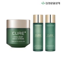 김정문알로에 최신상 큐어크림 익스트림[크림1+토너1+에멀전1], 없음