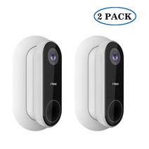 홈마운트 월 플레이트 둥지를위한 보호 및 조절 가능한 각도 Hello Video Doorbell Peep Hole Vision 확장, 02 White Mount 2PCS