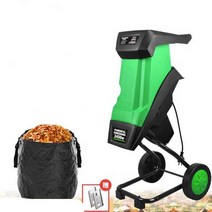 나무가지 파쇄기 낙엽 가지치기 이동식 분쇄 기계, 2400W 분쇄기 + 20m 국수