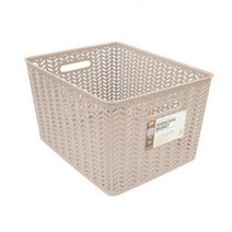 UPK546405 디아코니아 모던 헤링본무늬 바구니 7호 색상랜덤 욕실바구니, 1