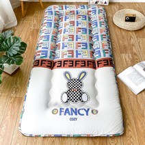 두툼한 요메트 싱글 매트리스, 체크토끼