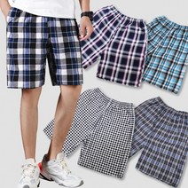 무료배송남여바지 쿨 5부체크반바지 신상추가 잠옷바지 22년 밴딩팬츠 사계절 여름 커플 남여공용 호캉스