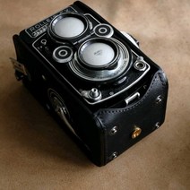 롤라이플렉스용 핸드메이드 소가죽 케이스 rolleiflex3.5f 2.8f 소량재고, 블랙 소프트 베지터블 무두질, 1개