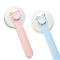 앤딜 사각 원형 반려동물 한번에 원터치 브러쉬 2개, 원형 원터치 브러쉬 2개