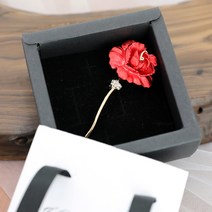 어버이날 선물 부토니에 카네이션 브로치 + 핸들케이스, 로맨틱카네이션 브로치