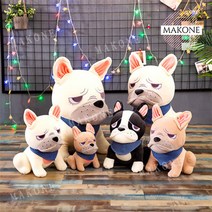 Makone 상표등록 강아지인형 봉제 장난감 불독인형 바디필로우, B
