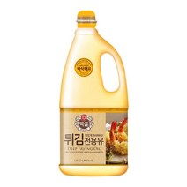 CJ제일제당 풍미 백설 튀김전용유 캠핑식용유 업소용 전부침 1.8L 새우튀김 식용류오일, 18개