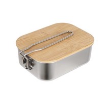 캠핑 사각 반합 우드 뚜껑 스테인리스 트란지아 군용반합, 1개