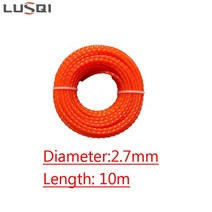 미니관리기LUSQI 5m/10m/15m * 2.4mm/2.7mm/3mm 잔디 트리머 라인 나일론 나선형 브러시 커터 로프 깎는 기, 06 2.7mm 10m