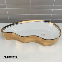 아르펠 탑볼 디자인 도기세면대 H-462-RG06, 멍폽업(+5500), I트랩(+5400)