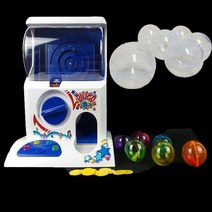 [A+]뽑기기계 자판기 머신 장난감 캡슐 가챠머신 미니 인형 사탕, 본품+건전지4개+캡슐10개추가