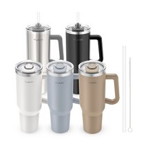 텀스 익스트림 대용량 텀블러 1.18L + 뚜껑 + 세척솔 + 빨대 세트, 오프화이트, 1개