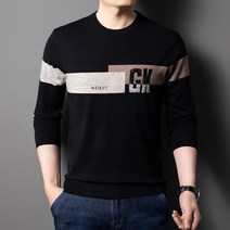 패션 라운드 긴팔 상의 남성 봄가을 캐주얼 긴팔 남성 니트 NZ4755