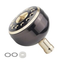 ekfan 323538mm 알루미늄 합금 손잡이 손잡이 ds 베이트 릴 로커 낚시대, 갈색 차 금, 38mm