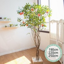 실내인테리어 인조나무 123종 / 플트 조화나무 C, C17.라인-복숭아나무 220cmK/벽면형, 1개