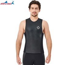 2mm 가죽 나시 프리다이빙 잠수 수상스키 웨이크보드 서핑 선물 바다수영 다이빙 슈트 웻슈트 스노클링, 남성용 블랙, L