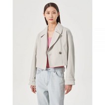 에잇세컨즈 여성 트윌 숏 트렌치 코트 아이보리 (11323TCY30) 398181