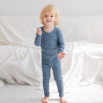 아바마 아기 유아 가을 겨울 내복 배앓이방지 긴팔 구름 실내복
