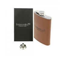 bazooka 휴대용 술병 사각 힙플라스크 250ml, 2개