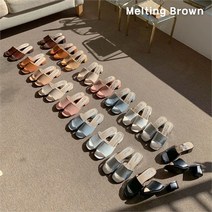 로즈블로썸 멜팅브라운 여성 캐주얼 토오픈 뮬 슬리퍼 5cm (8248519)