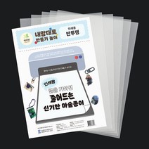 더이안 잉크젯 프린트용 슈링크 필름 A4 5장 인쇄용 슈링클 마술종이, 반투명 (프린트용)