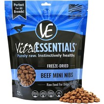 강아지 Vital 동결건조 무곡물 쇠고기 미니 펜촉 사료 1lb