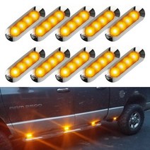 10X 앰버 LED 트레일러 트럭 사이드 마커 라이트 4LED 클리어런스 RV 캠핑카 12V-24V, 한개옵션0