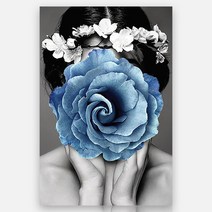 케이엠엘리 DIY 보석십자수 파란꽃여인(40x60cm)