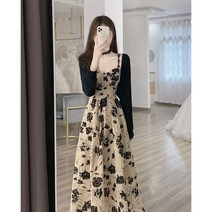 여성스런가디건 원피스 하객룩 빅사이즈 투피스 캐주얼 데이트룩