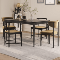 프렌치식탁 원목 다이닝테이블 인테리어테이블, 140x70x75cm, 체리브라운