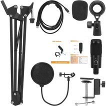 Usb Condenser Microphone Kit Pc Microphone Kit For Broadcast Singing Recording 20hzu201120khz Rugge, 한개옵션0