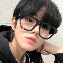 남자 여자 빅 오버사이즈 레트로 볼드 대두 클리어 투명 뿔테 사각 안경테