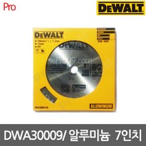 디월트 DWA30009 알루미늄용 원형톱날 7인치(180mm) 60날 2.2T, 1개