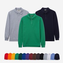 남녀공용 40수 연사 긴팔 카라티셔츠 (15색 XS~XXL) 티셔츠
