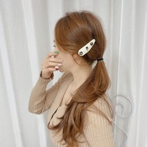 수리39링 가죽 똑딱핀 프랑스핀 포인트핀 옆머리핀 앞머리핀 2타입 2컬러