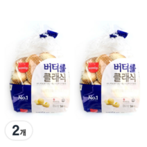 삼립 버터롤 클래식 모닝빵 14입, 2개, 364g