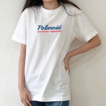 험블스튜디오 폴라로이드 레터링 오버핏 커플 여름 코튼 반팔티 반팔 티셔츠