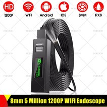 차량 블랙박스 채널 1 2 후방 카메라8mm 5.0MP 1200P 무선 WIFI HD 내시경 카메라 IOS 아이폰 안 드 로이드, 05 10m_02 Hard Cable