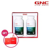 GNC 건강식품 비타민 비타민C GNC 더블오메가3 플러스 세트 (60정x2개), 상세 설명 참조, 단일옵션