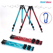 NaOBee 간편설치 최대 7대거치 3단 조절 삼각 받침대+카라비너 구성, 삼각받침대-블루
